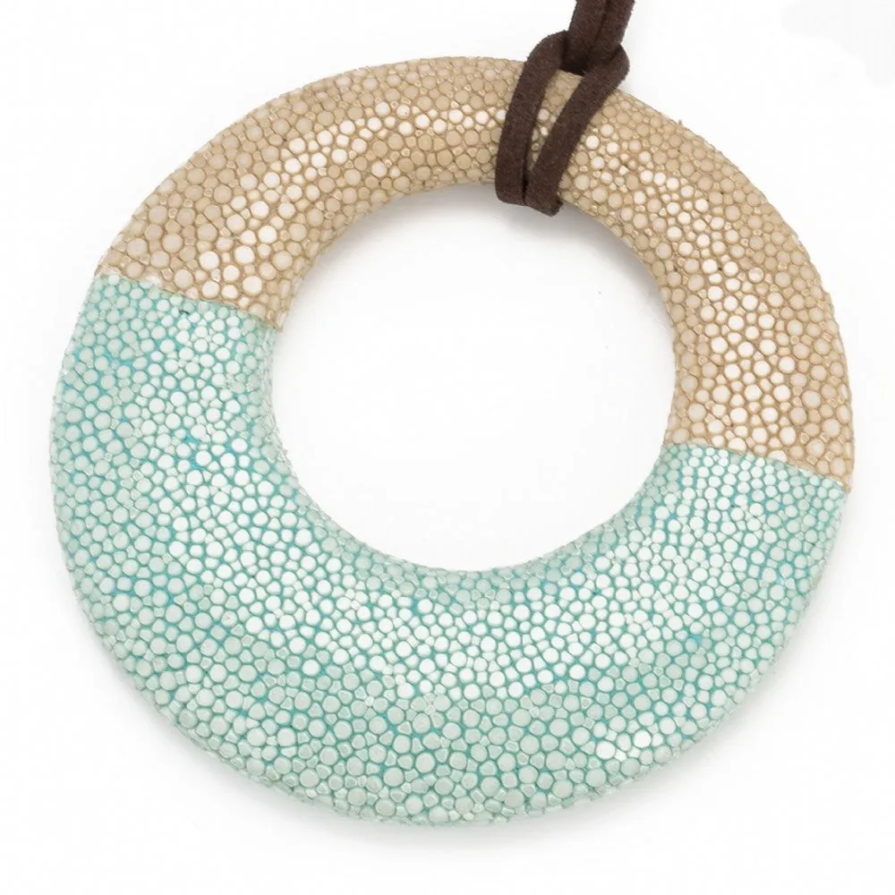 Shagreen Circle Pendant