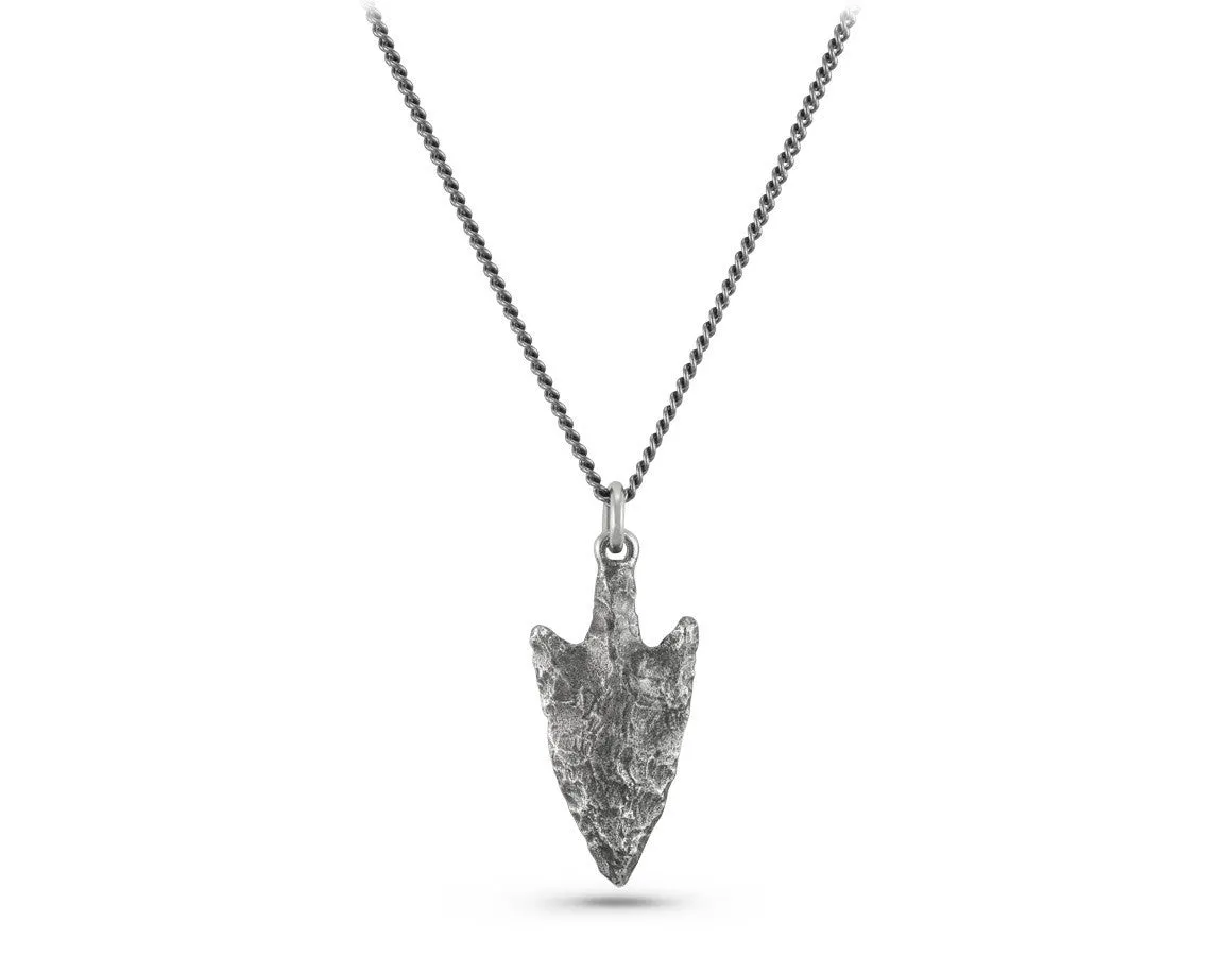 Small Arrowhead Necklace - Silver