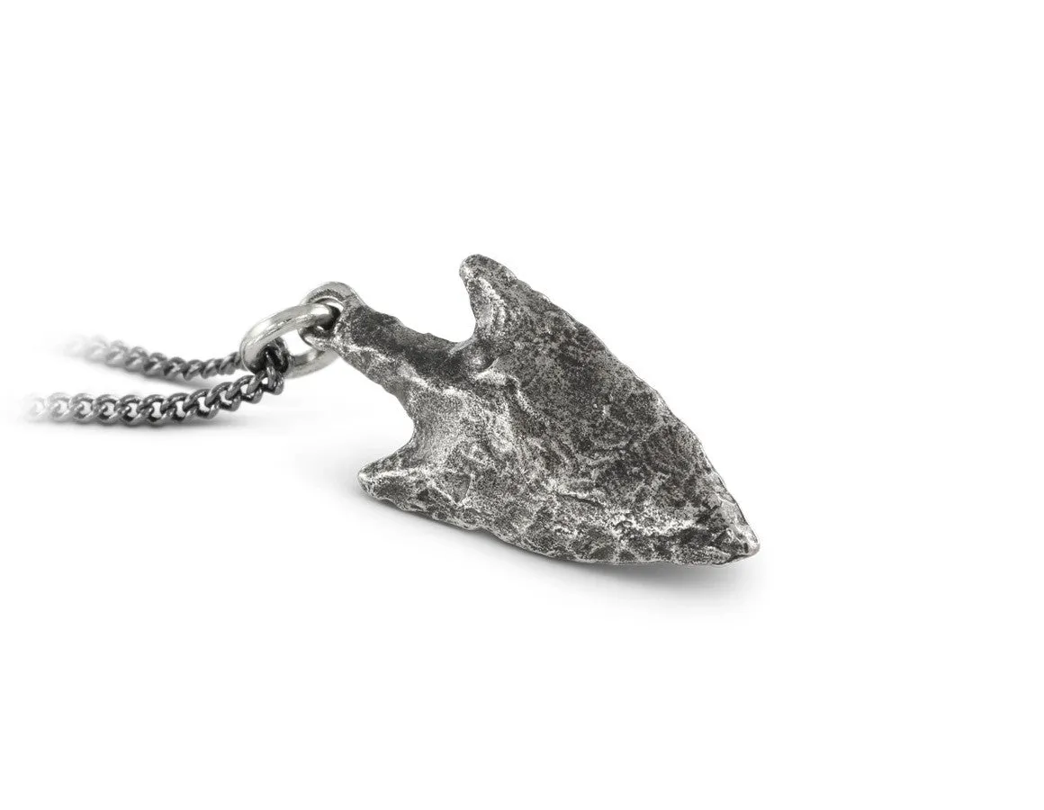 Small Arrowhead Necklace - Silver