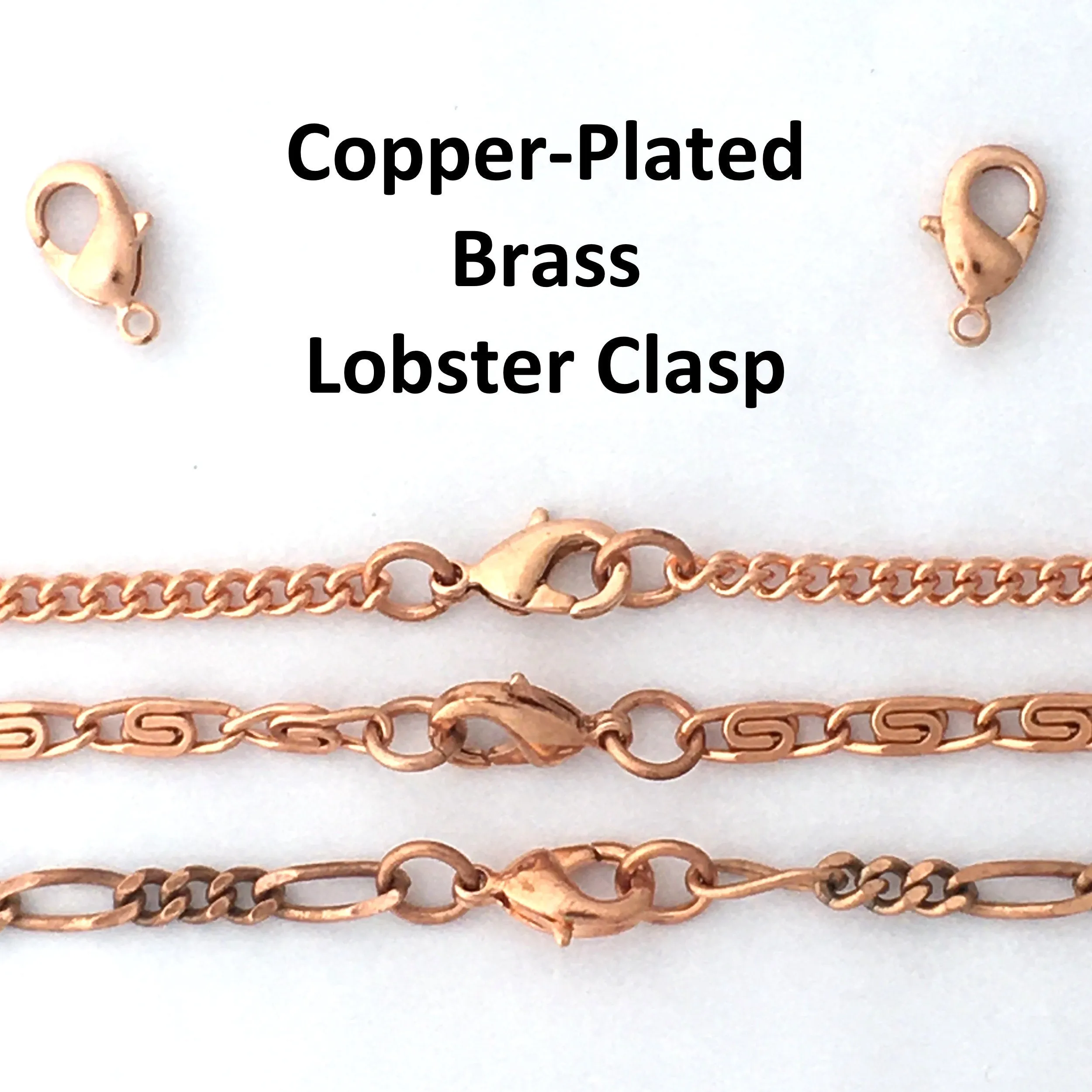 Solid Copper Necklace Chain Medium 5mm Cuban Curb Chain Necklace NC72 Pure Copper Curb Curb Chain Necklace 24 Inch Chain