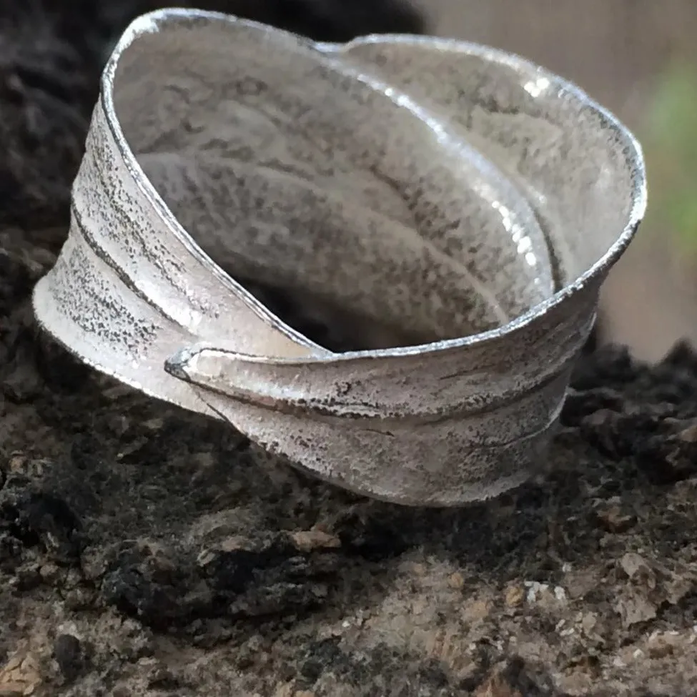 Sterling Silver Ring - Double Wrapped Olive Leaf