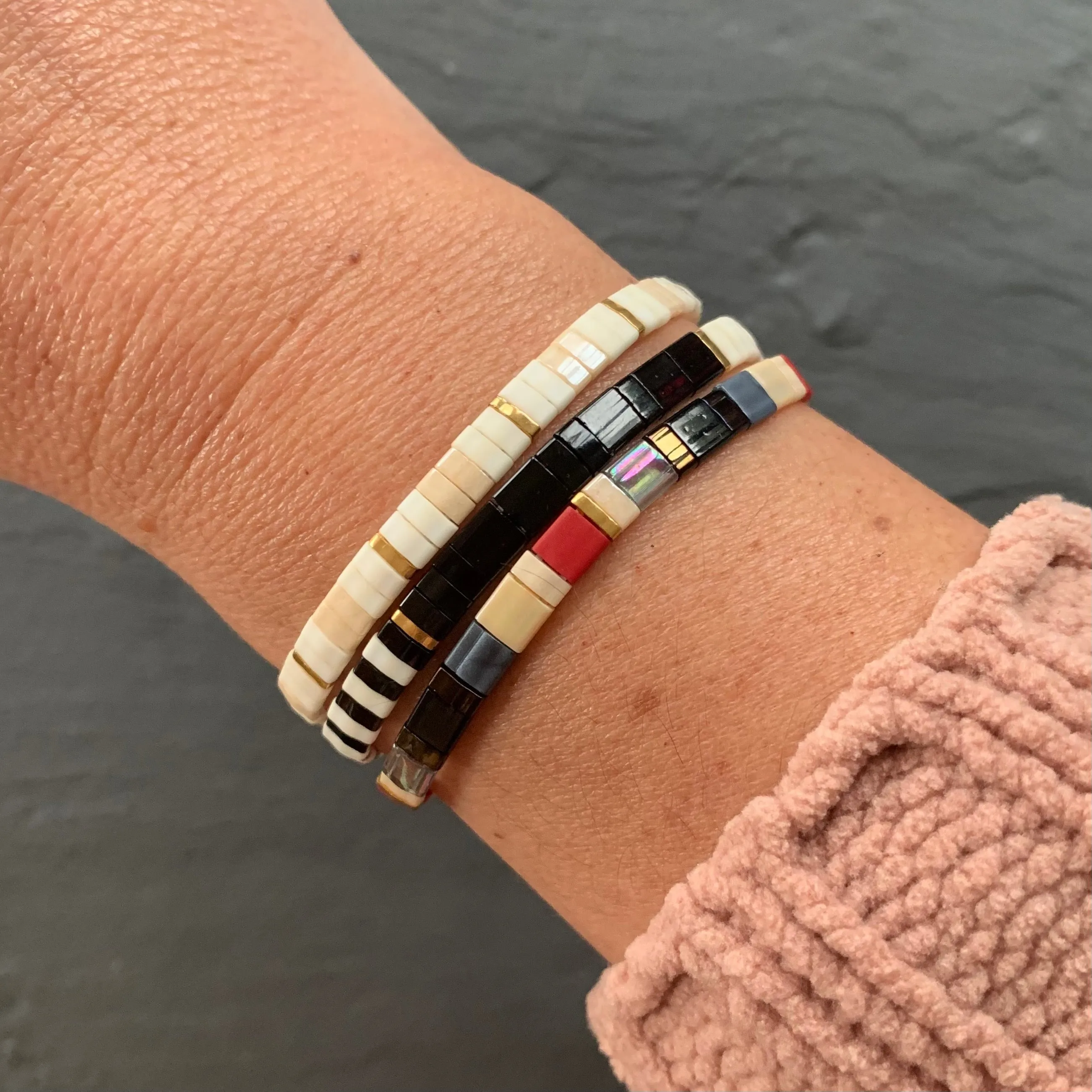 Stretch Tile Bracelet - PIANO