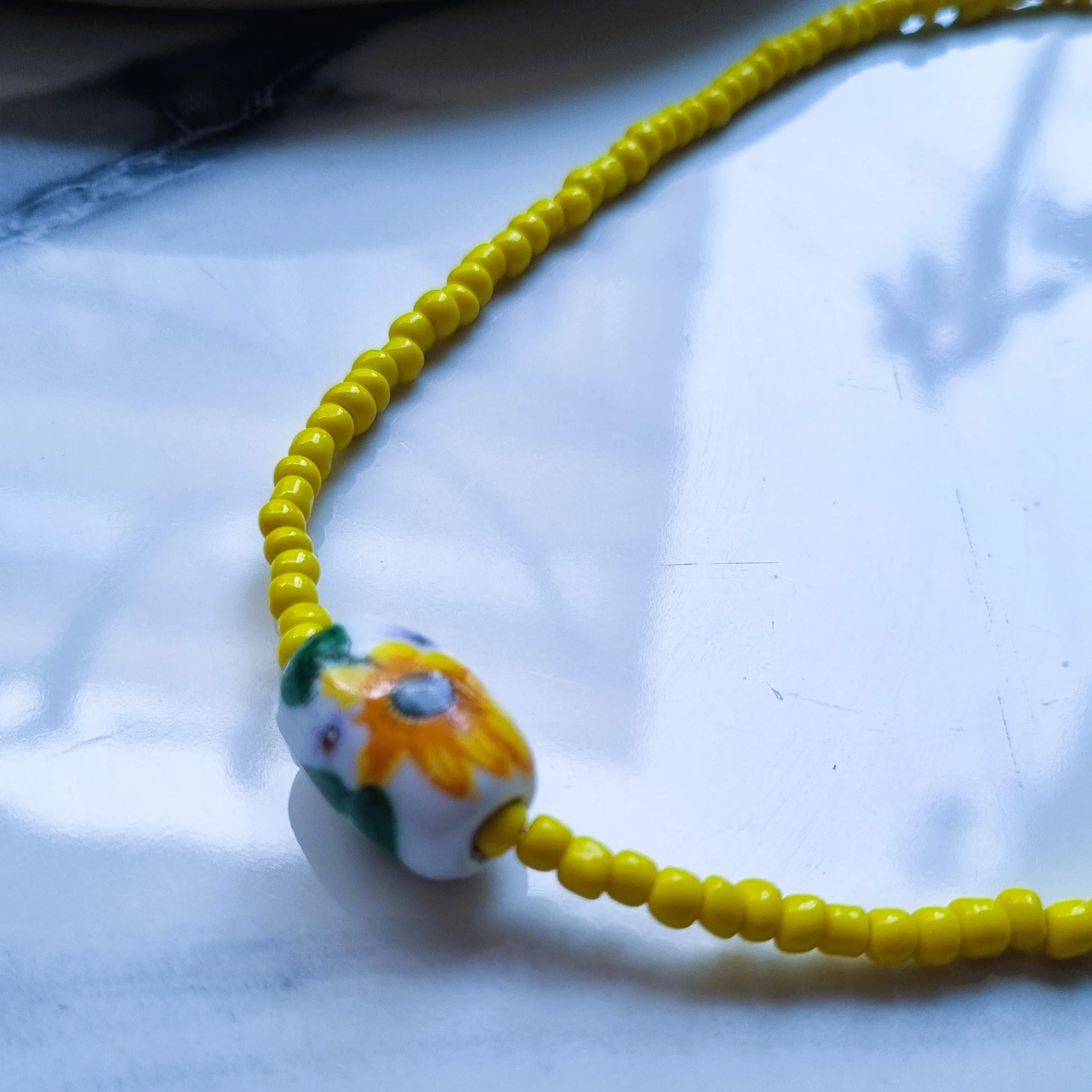 Sunflower necklace