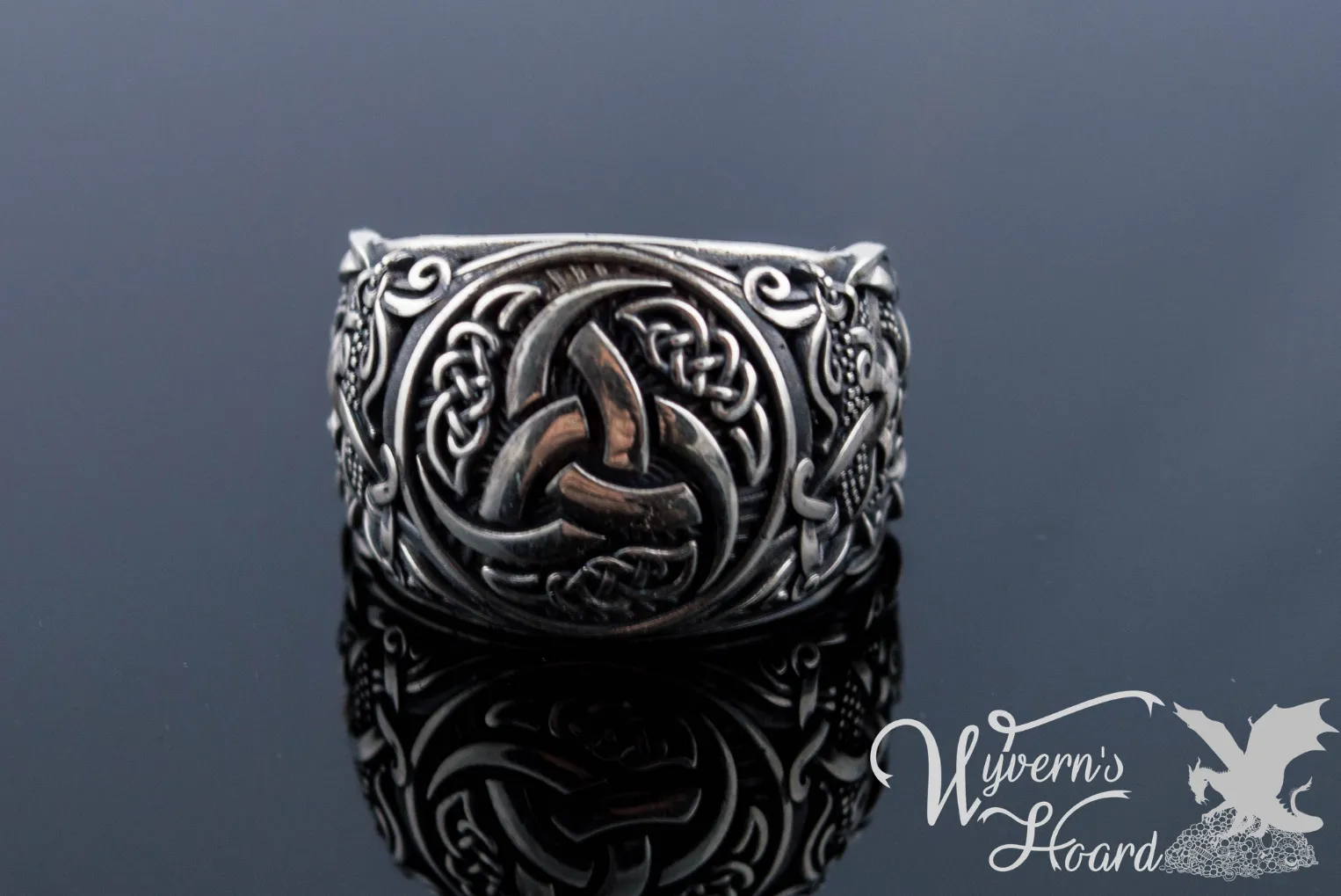 The Horns of Odin Sterling Silver Ring