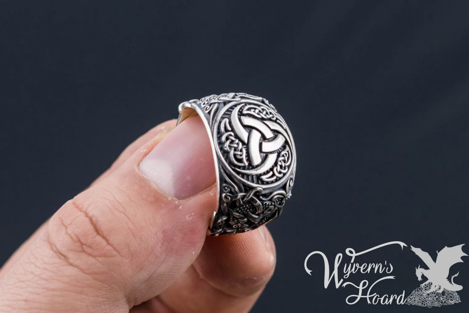 The Horns of Odin Sterling Silver Ring