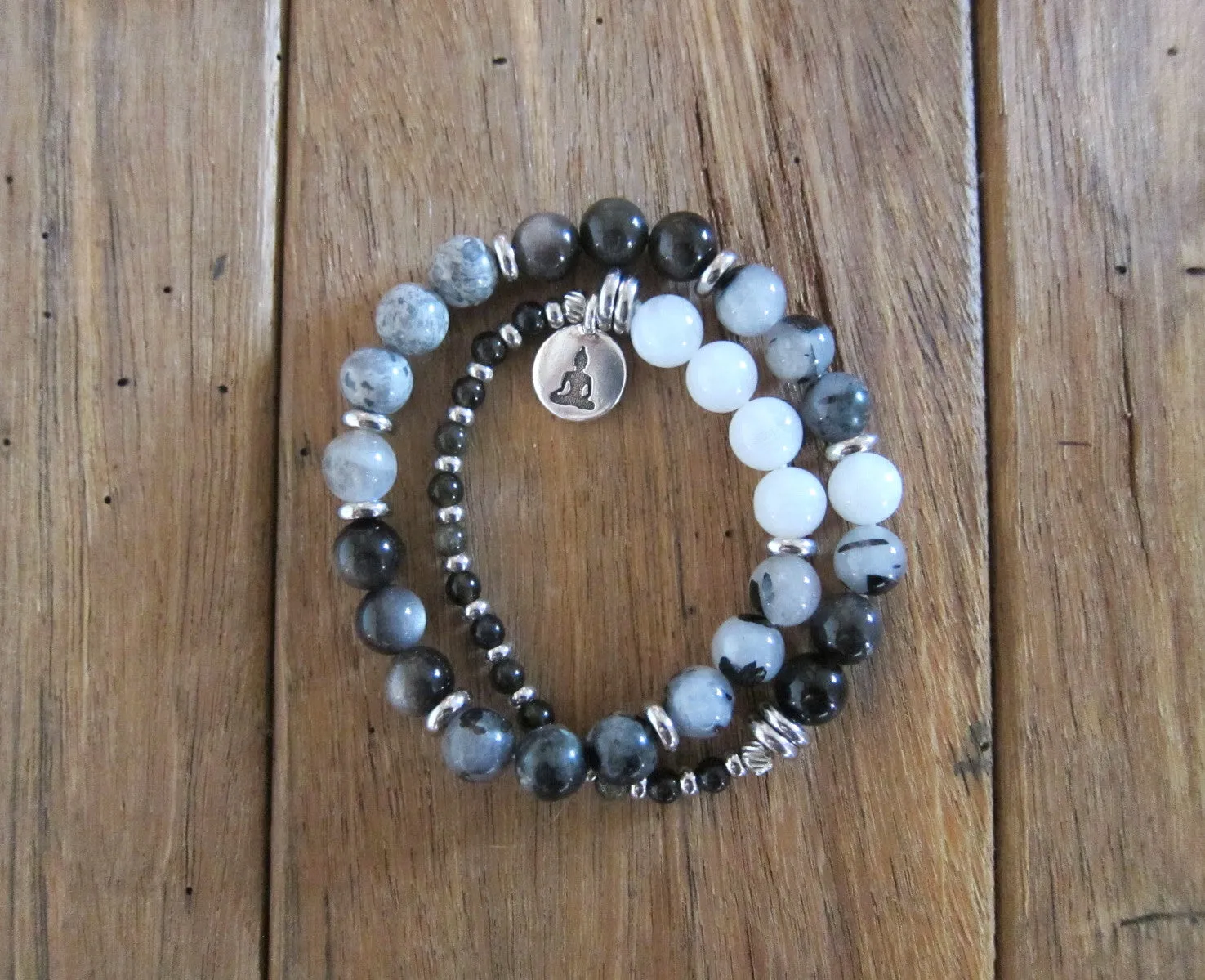 The Shadow Moon Mala Bracelet in 27 Beads