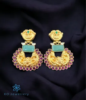 The Silver Peacock Kundan Earrings