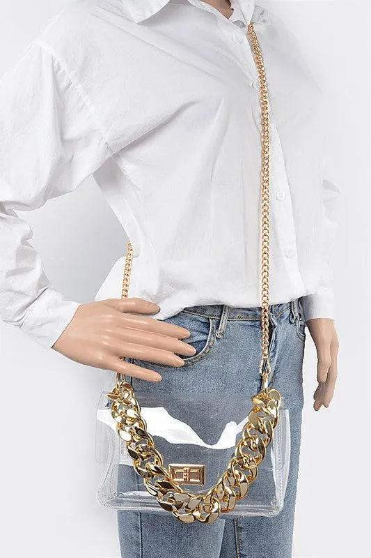 The ‘Stevie Chain Clear Bag’