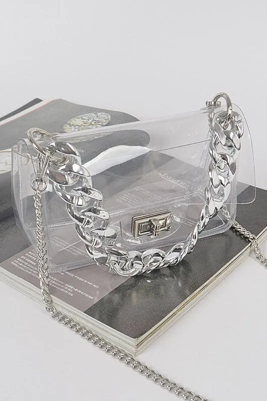 The ‘Stevie Chain Clear Bag’