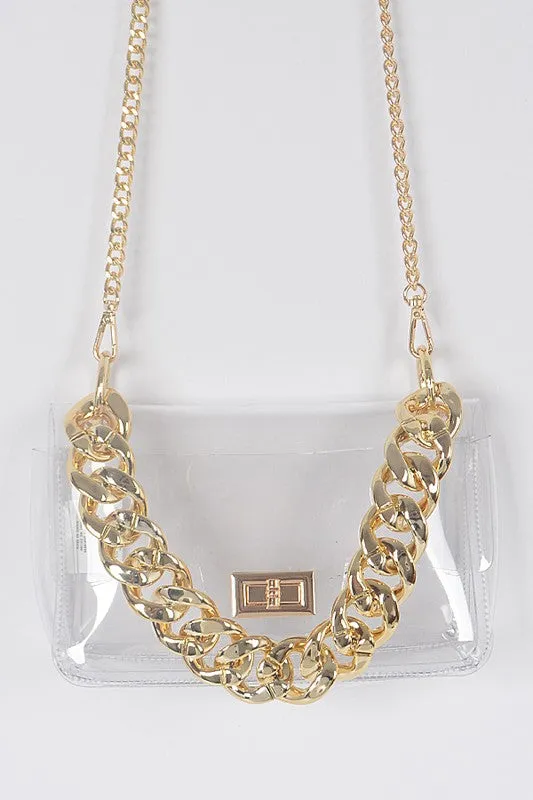 The ‘Stevie Chain Clear Bag’