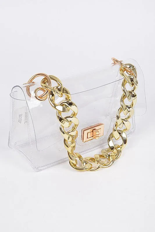 The ‘Stevie Chain Clear Bag’