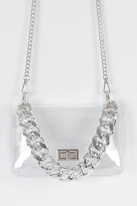 The ‘Stevie Chain Clear Bag’