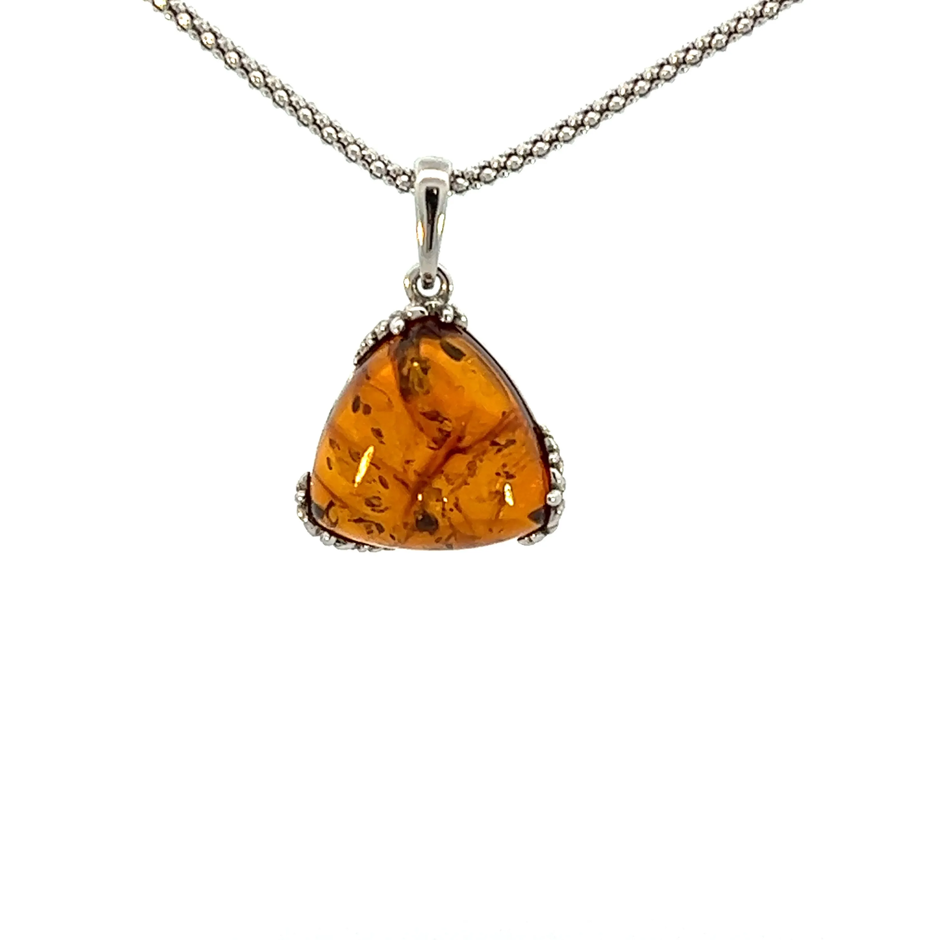 Triangle Amber Pendant