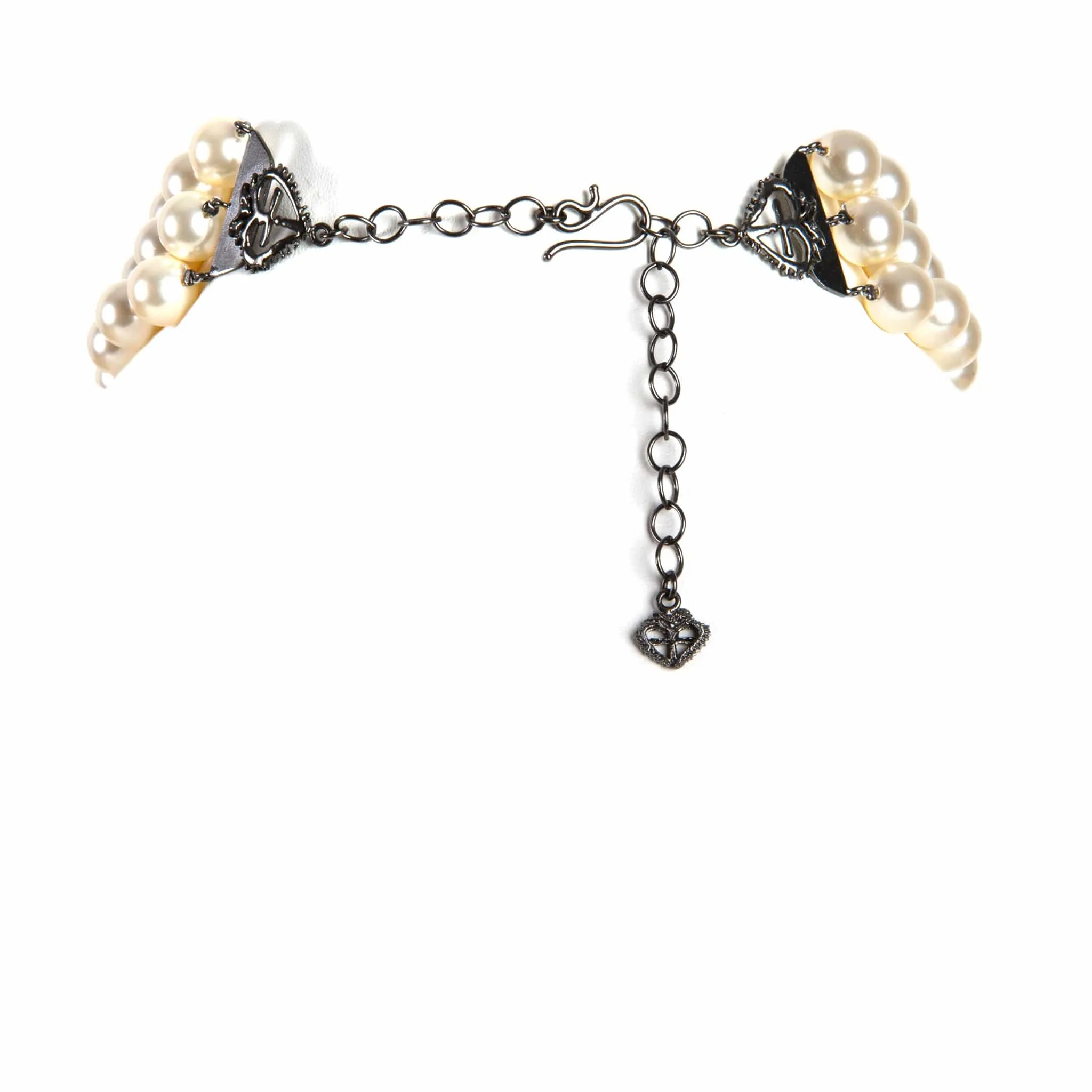 Triple Iconic Pearl Choker - Cream