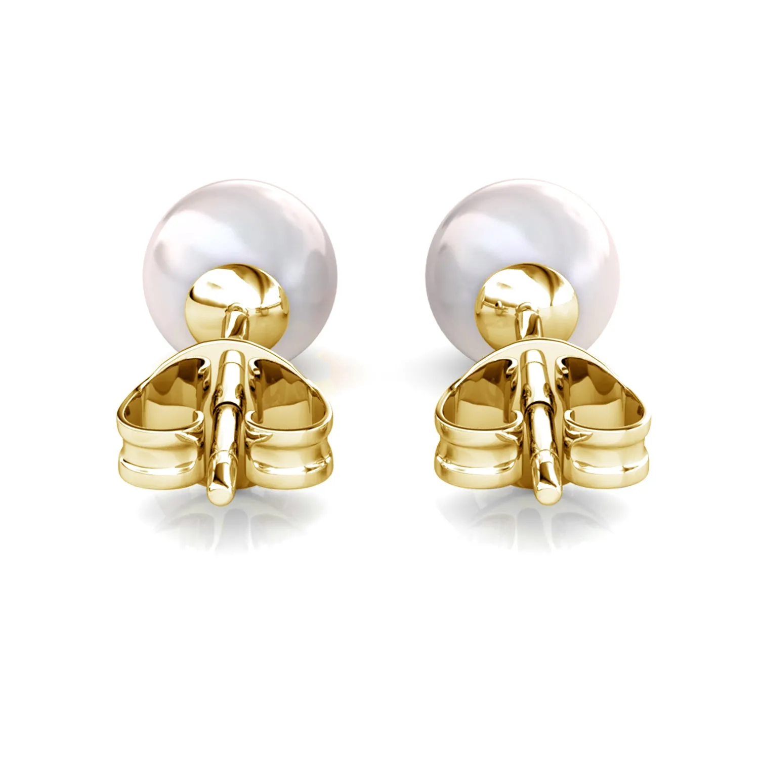 Vivienne “Brave” 18k Gold Plated Pearl Stud Earrings