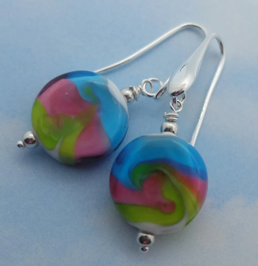 watercolour earrings