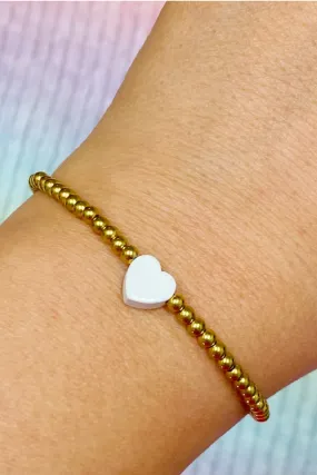 You Are Loved Bracelet - White